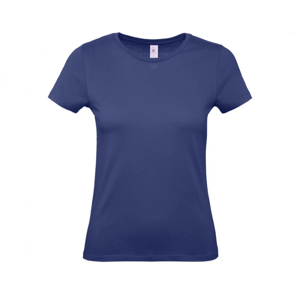 T-shirt coton femme E150 coloris Electric Blue, à plat vue de face