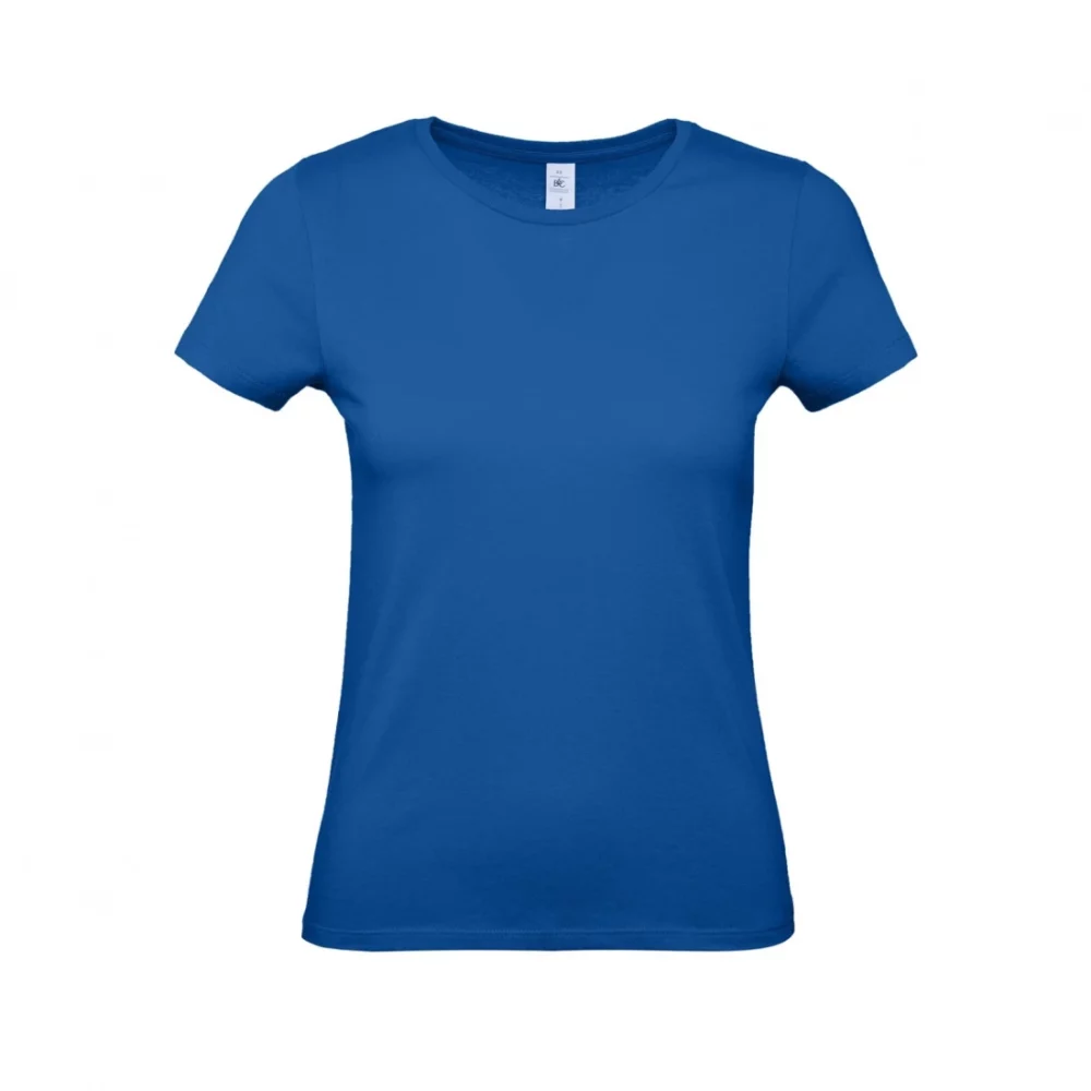 T-shirt coton femme E150 coloris Royal Blue, à plat vue de face