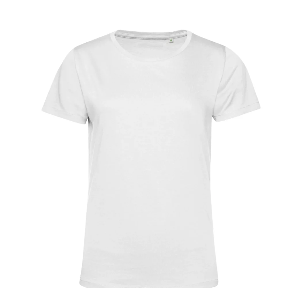 T-shirt coton femme E150 coloris White, à plat vue de face