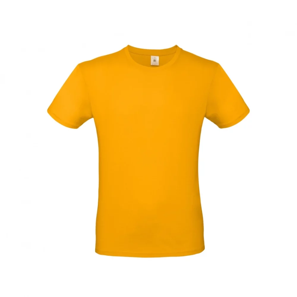 T-shirt coton E150 coloris Apricot, à plat vue de face
