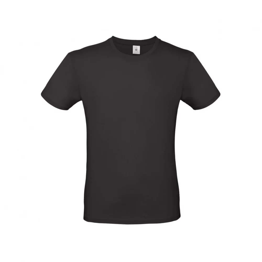 T-shirt coton E150 coloris Black, à plat vue de face