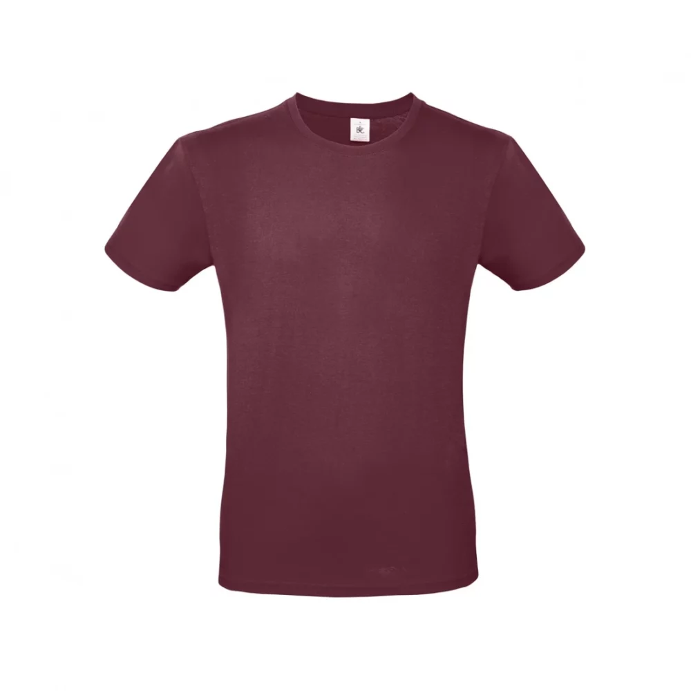 T-shirt coton E150 coloris Burgundy, à plat vue de face