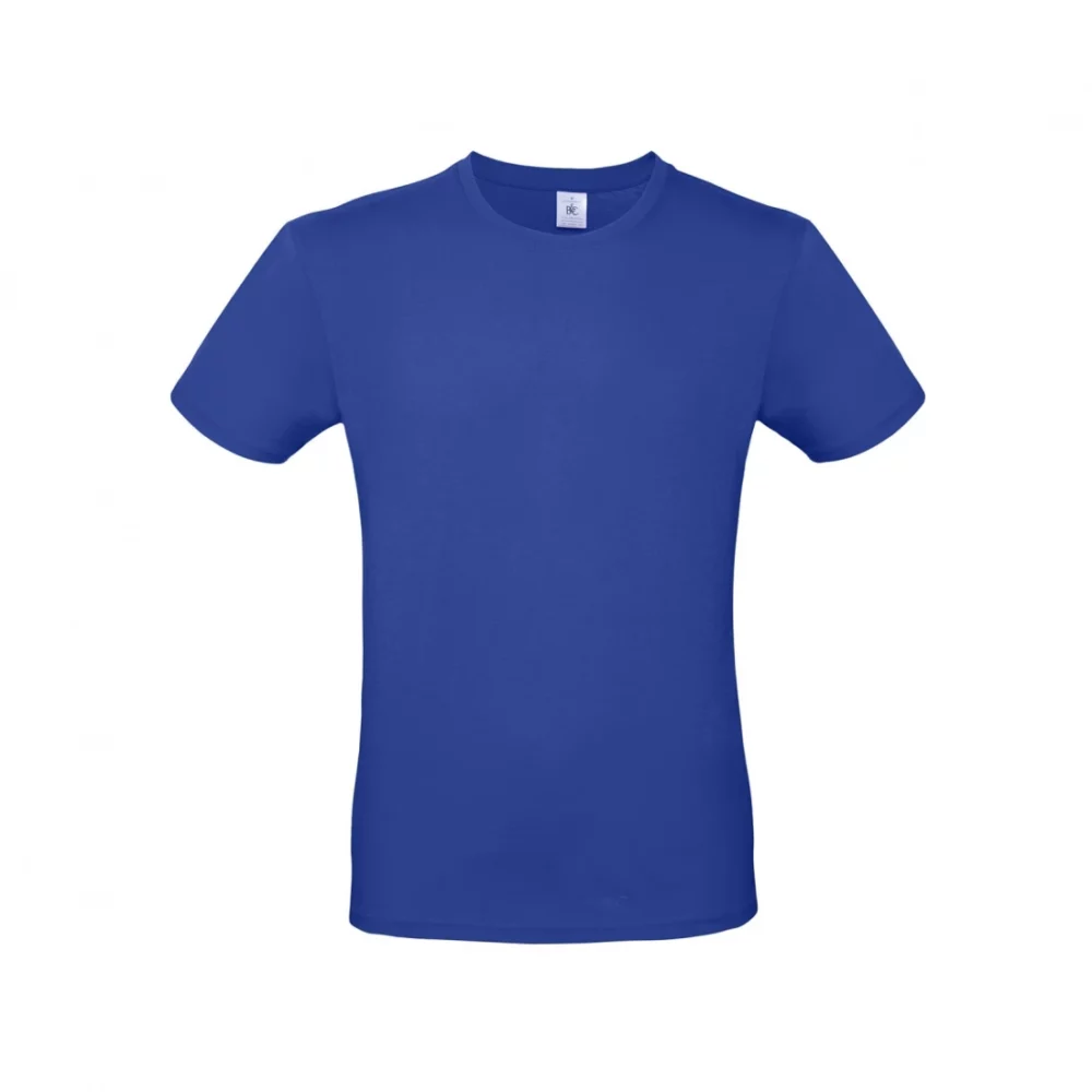 T-shirt coton E150 coloris Cobalt Blue, à plat vue de face