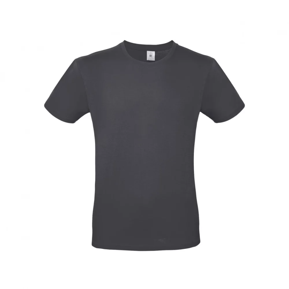 T-shirt coton E150 coloris Dark Grey, à plat vue de face