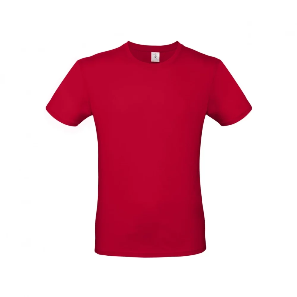T-shirt coton E150 coloris Deep Red, à plat vue de face