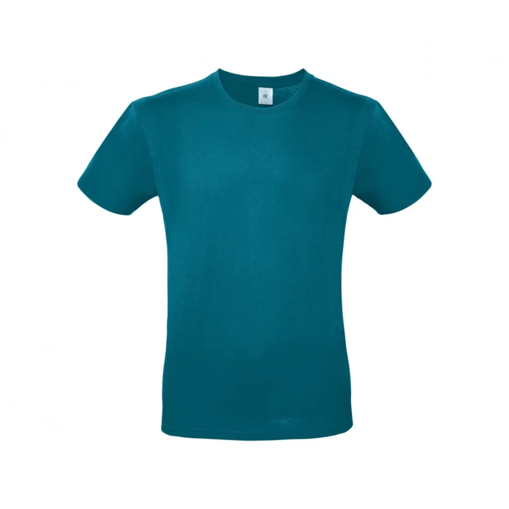 T-shirt coton E150 coloris Diva Blue, à plat vue de face