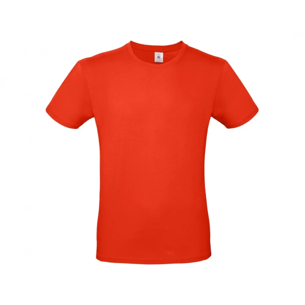 T-shirt coton E150 coloris Fire Red, à plat vue de face
