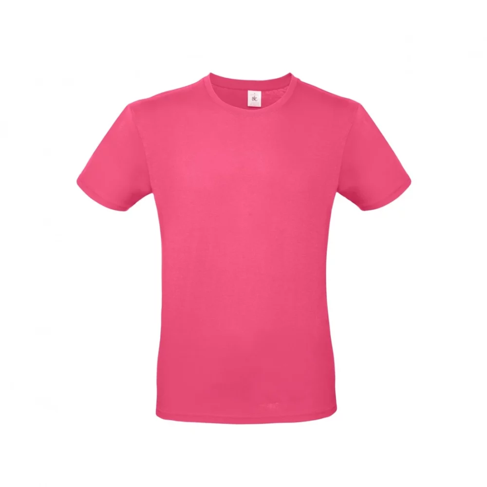 T-shirt coton E150 coloris Fuchsia, à plat vue de face