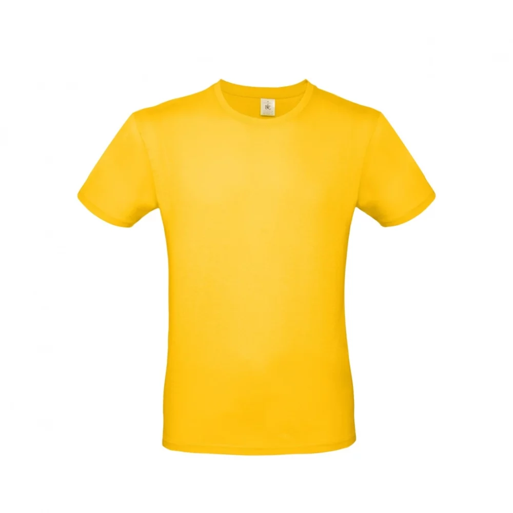 T-shirt coton E150 coloris Gold, à plat vue de face