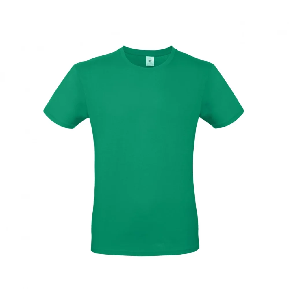 T-shirt coton E150 coloris Kelly Green, à plat vue de face