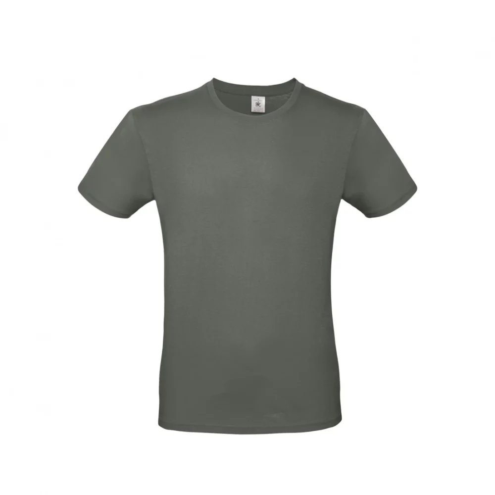 T-shirt coton E150 coloris Millennial Khaki, à plat vue de face