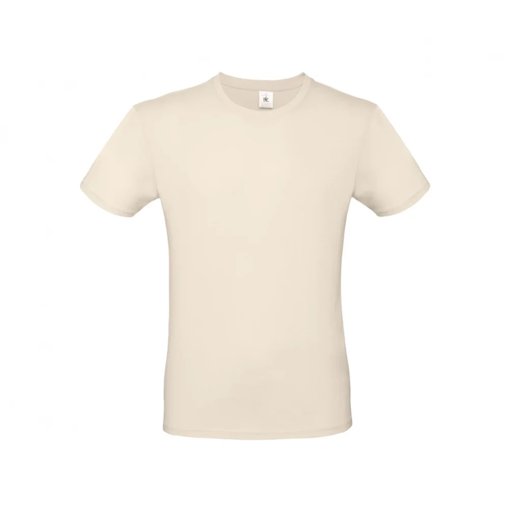 T-shirt coton E150 coloris Natural, à plat vue de face