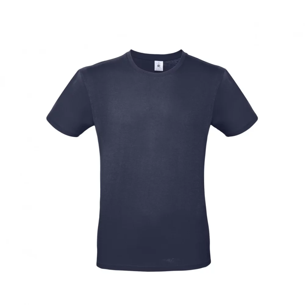 T-shirt coton E150 coloris Navy Blue, à plat vue de face