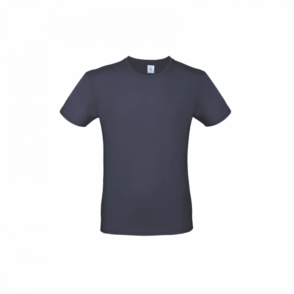 T-shirt coton E150 coloris Navy, à plat vue de face