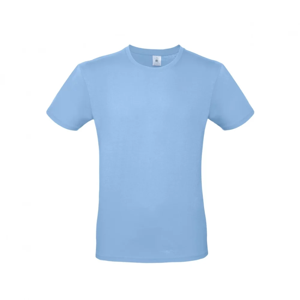 T-shirt coton E150 coloris Sky blue, à plat vue de face