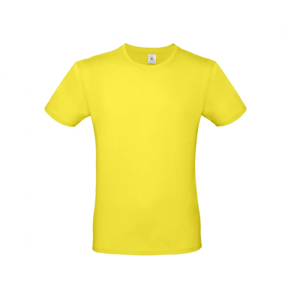 T-shirt coton E150 coloris Solar Yellow, à plat vue de face