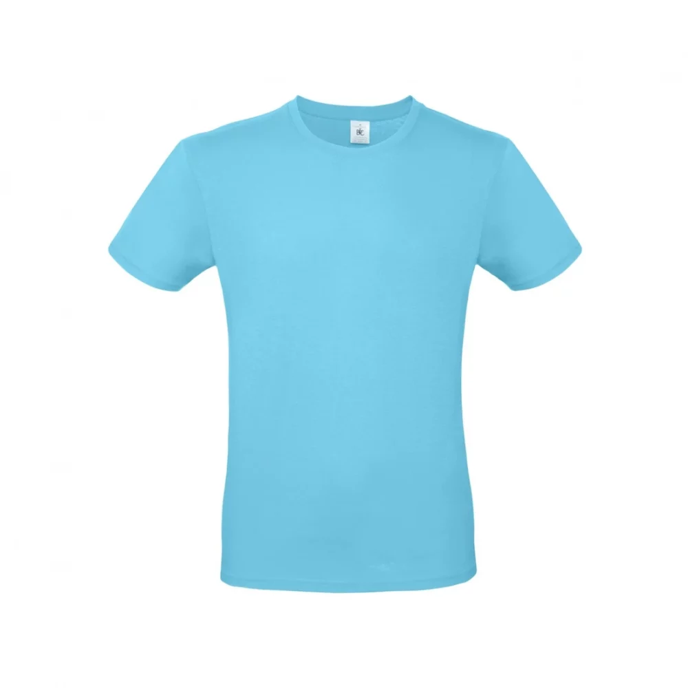 T-shirt coton E150 coloris Turquoise, à plat vue de face
