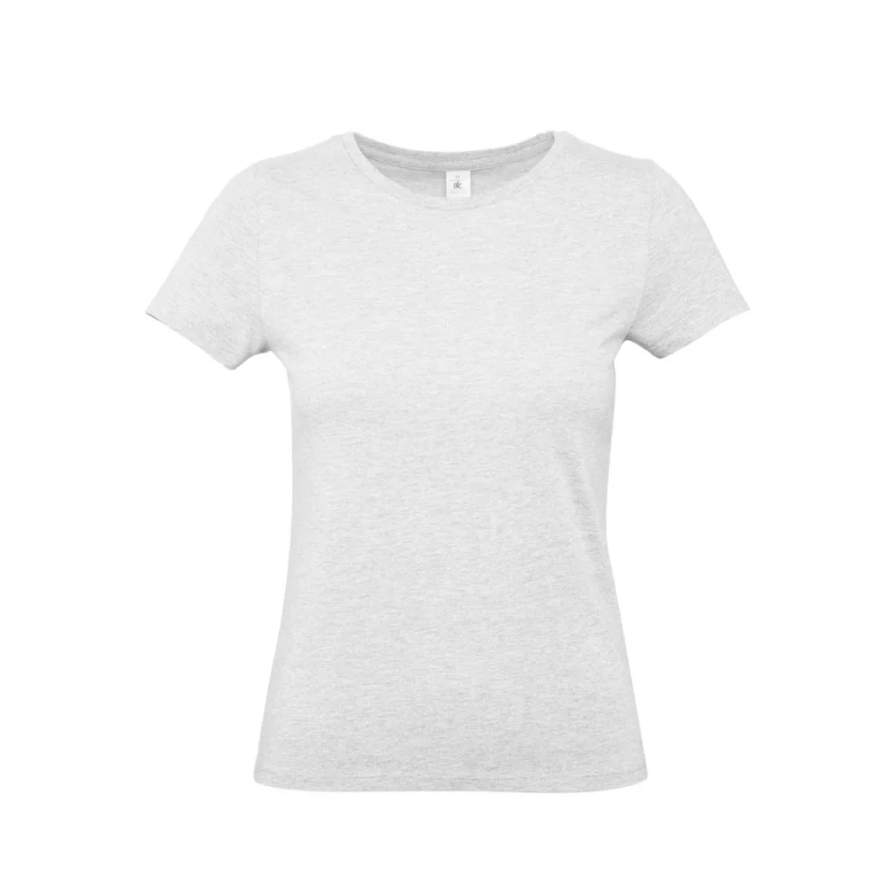 T-shirt coton épais femme E190 coloris Ash, à plat vue de face