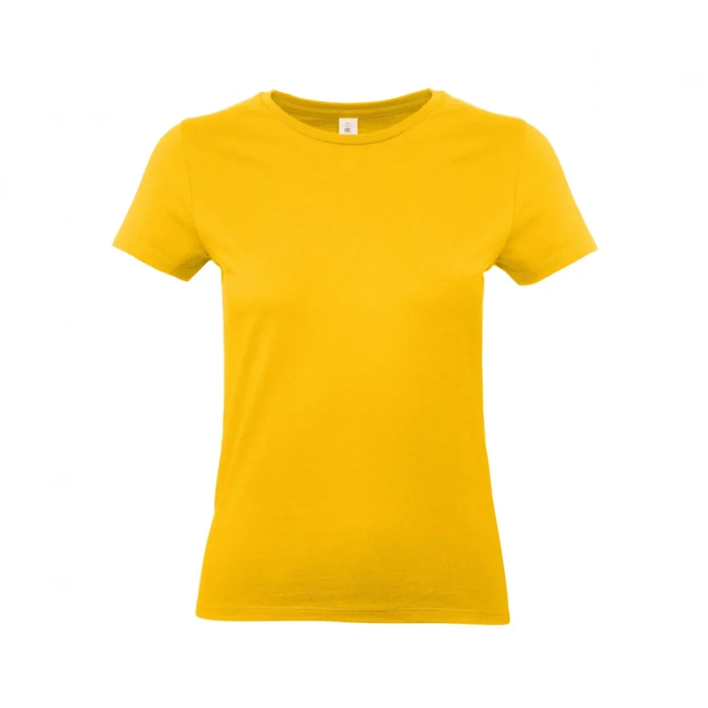 T-shirt coton épais femme E190 coloris Gold, à plat vue de face