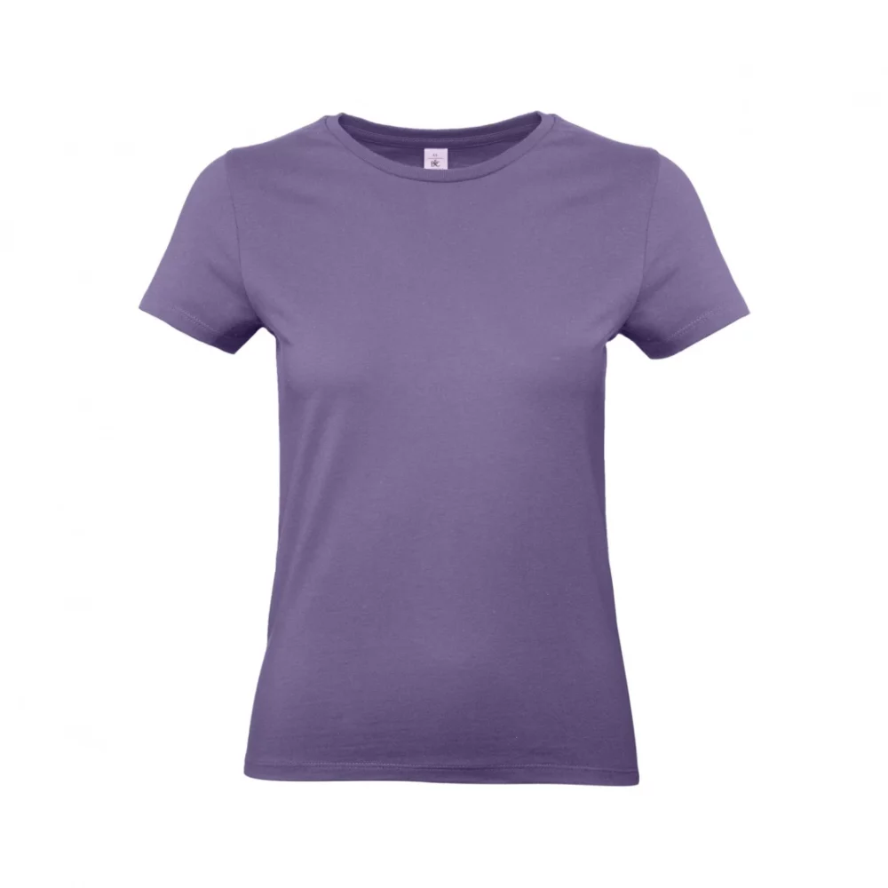 T-shirt coton épais femme E190 coloris Millennial Lilac, à plat vue de face