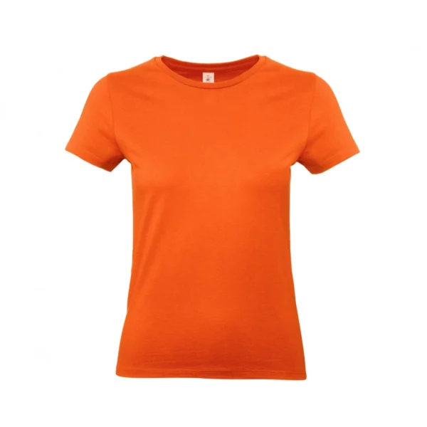 T-shirt coton épais femme E190 coloris Orange, à plat vue de face