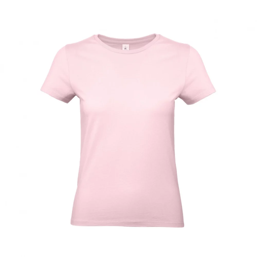 T-shirt coton épais femme E190 coloris Orchid Pink, à plat vue de face