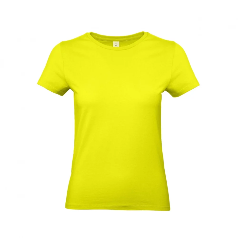 T-shirt coton épais femme E190 coloris Pixel Lime, à plat vue de face
