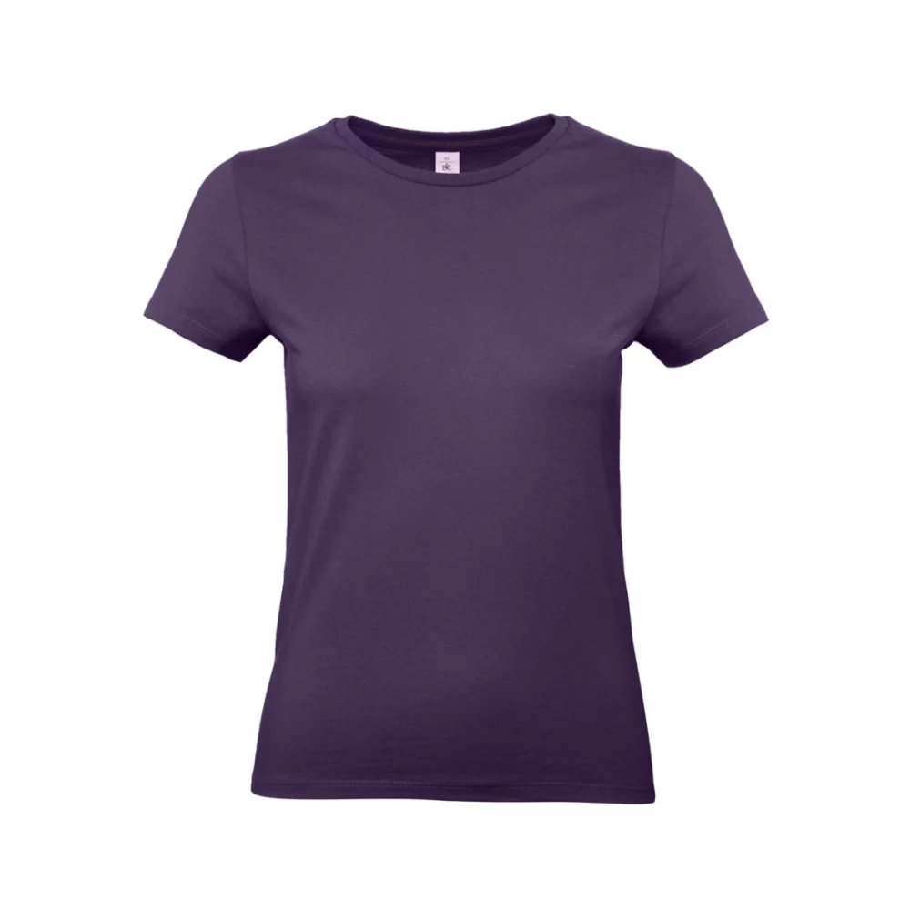 T-shirt coton épais femme E190 coloris Radiant Purple, à plat vue de face