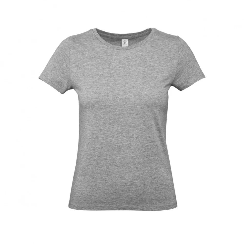 T-shirt coton épais femme E190 coloris Sport Grey, à plat vue de face