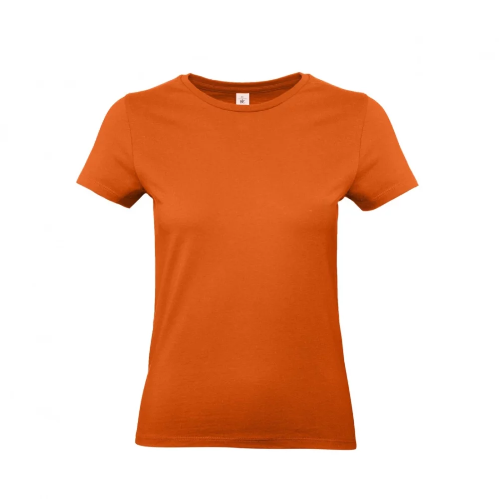 T-shirt coton épais femme E190 coloris Urban Orange, à plat vue de face