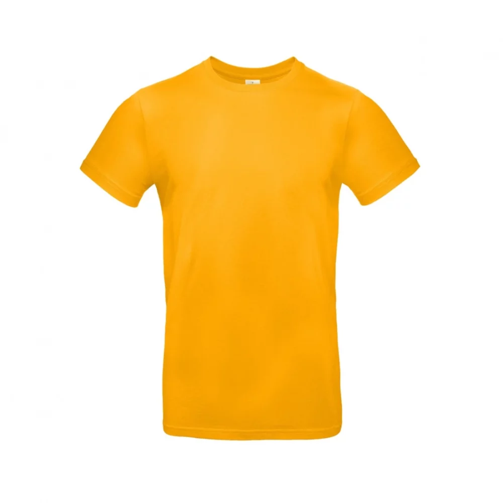 T-shirt coton épais E190 coloris Apricot, à plat vue de face