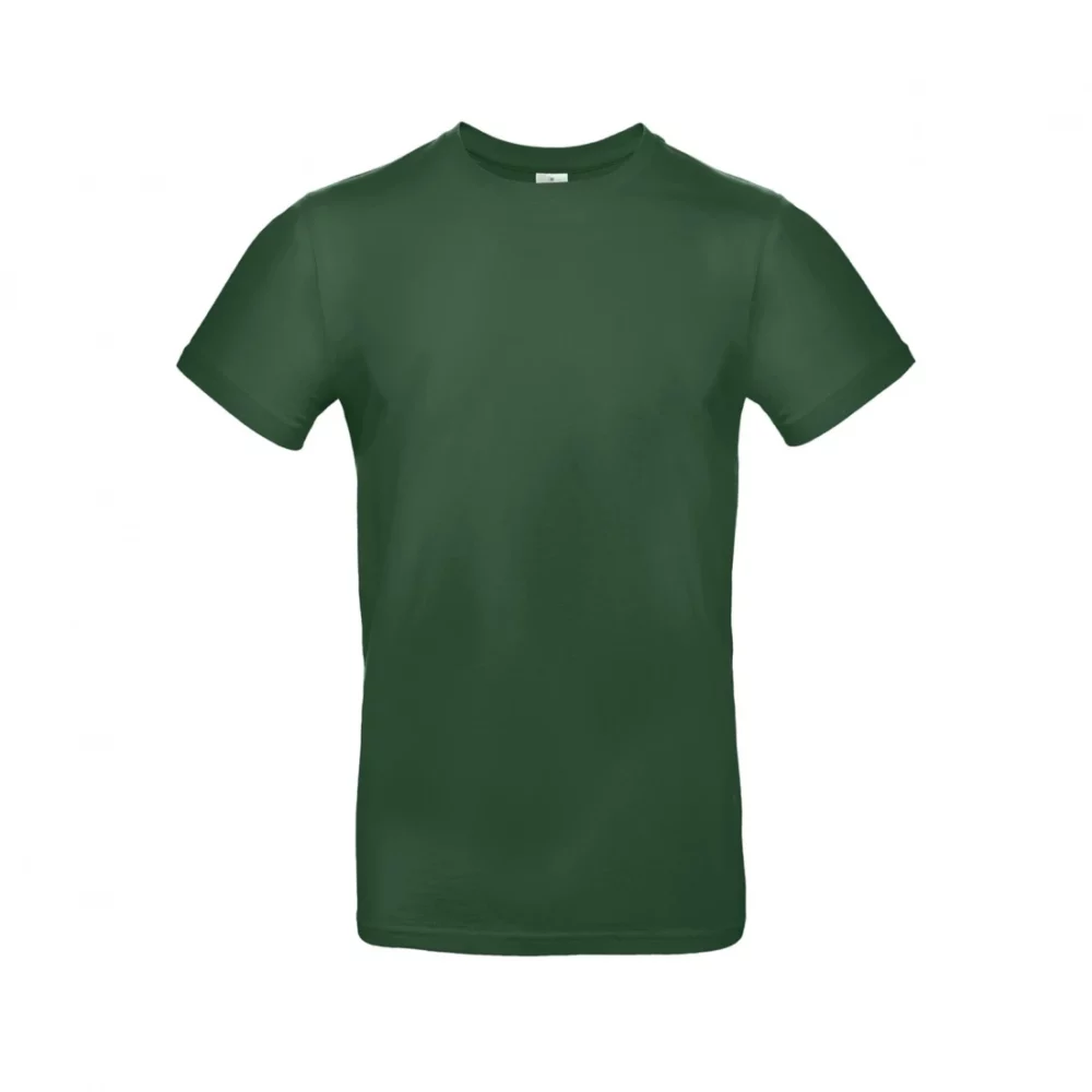 T-shirt coton épais E190 coloris Bottle Green, à plat vue de face