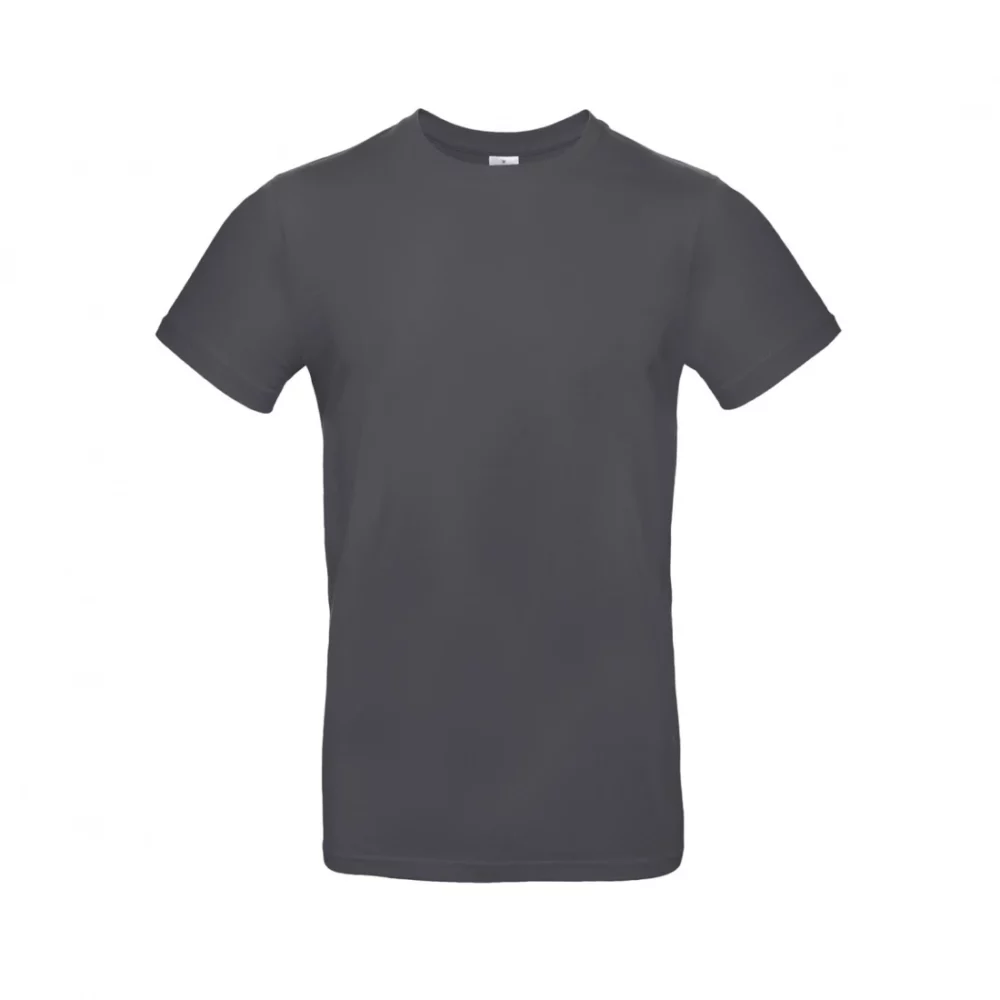 T-shirt coton épais E190 coloris Dark Grey, à plat vue de face