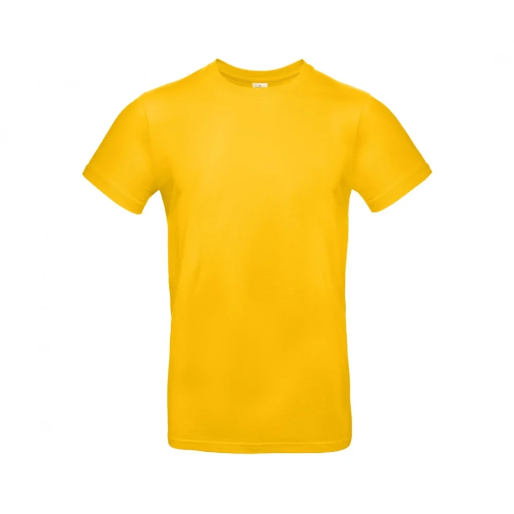 T-shirt coton épais E190 coloris Gold, à plat vue de face