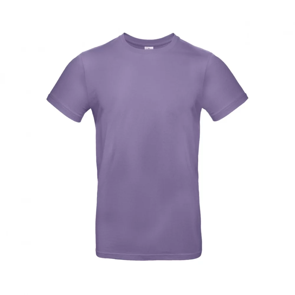 T-shirt coton épais E190 coloris Millennial Lilac, à plat vue de face