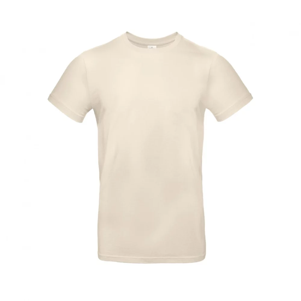 T-shirt coton épais E190 coloris Natural, à plat vue de face