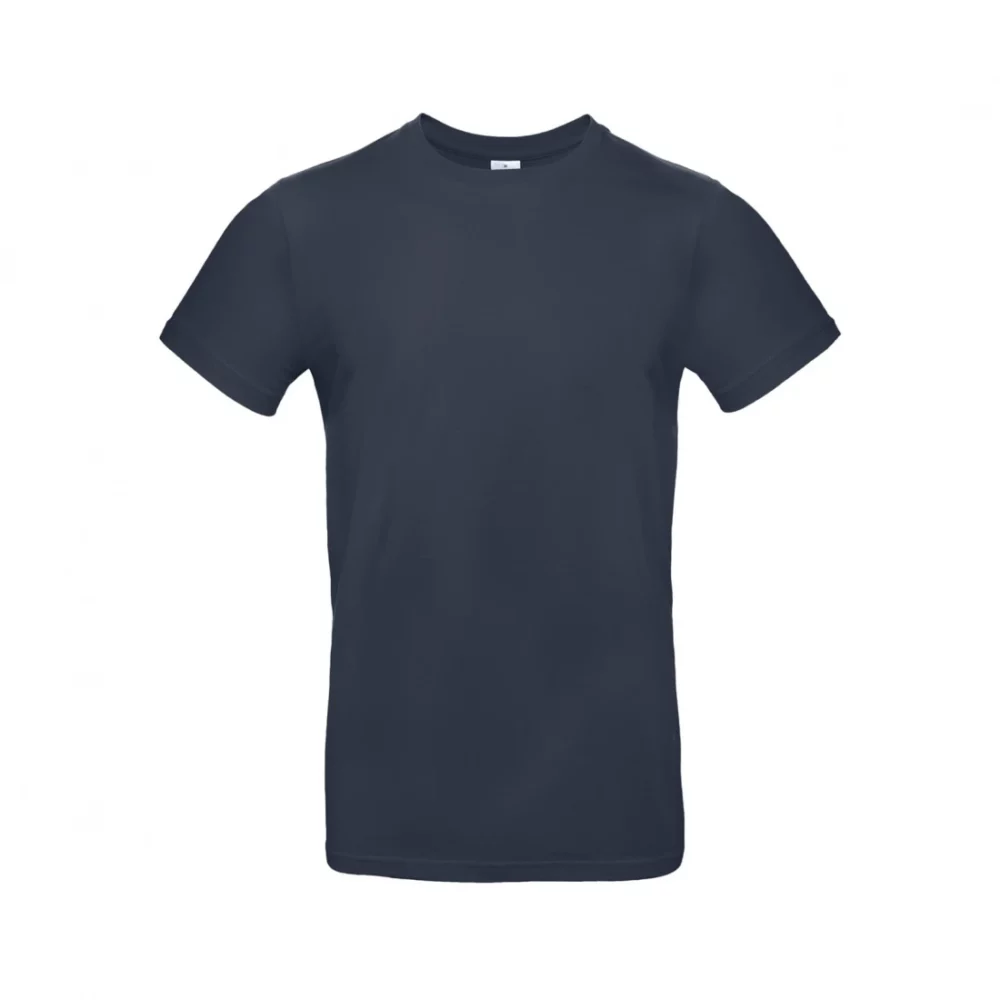 T-shirt coton épais E190 coloris Navy, à plat vue de face