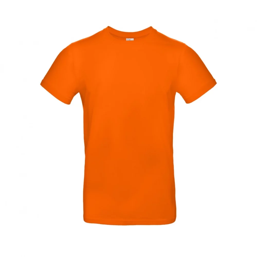 T-shirt coton épais E190 coloris Orange, à plat vue de face