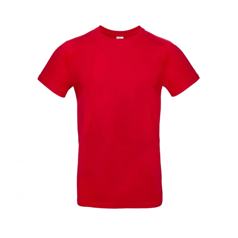 T-shirt coton épais E190 coloris Red, à plat vue de face