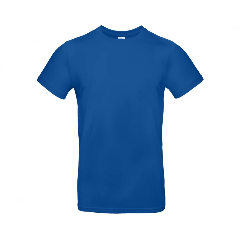 T-shirt coton épais E190 coloris Royal Blue, à plat vue de face