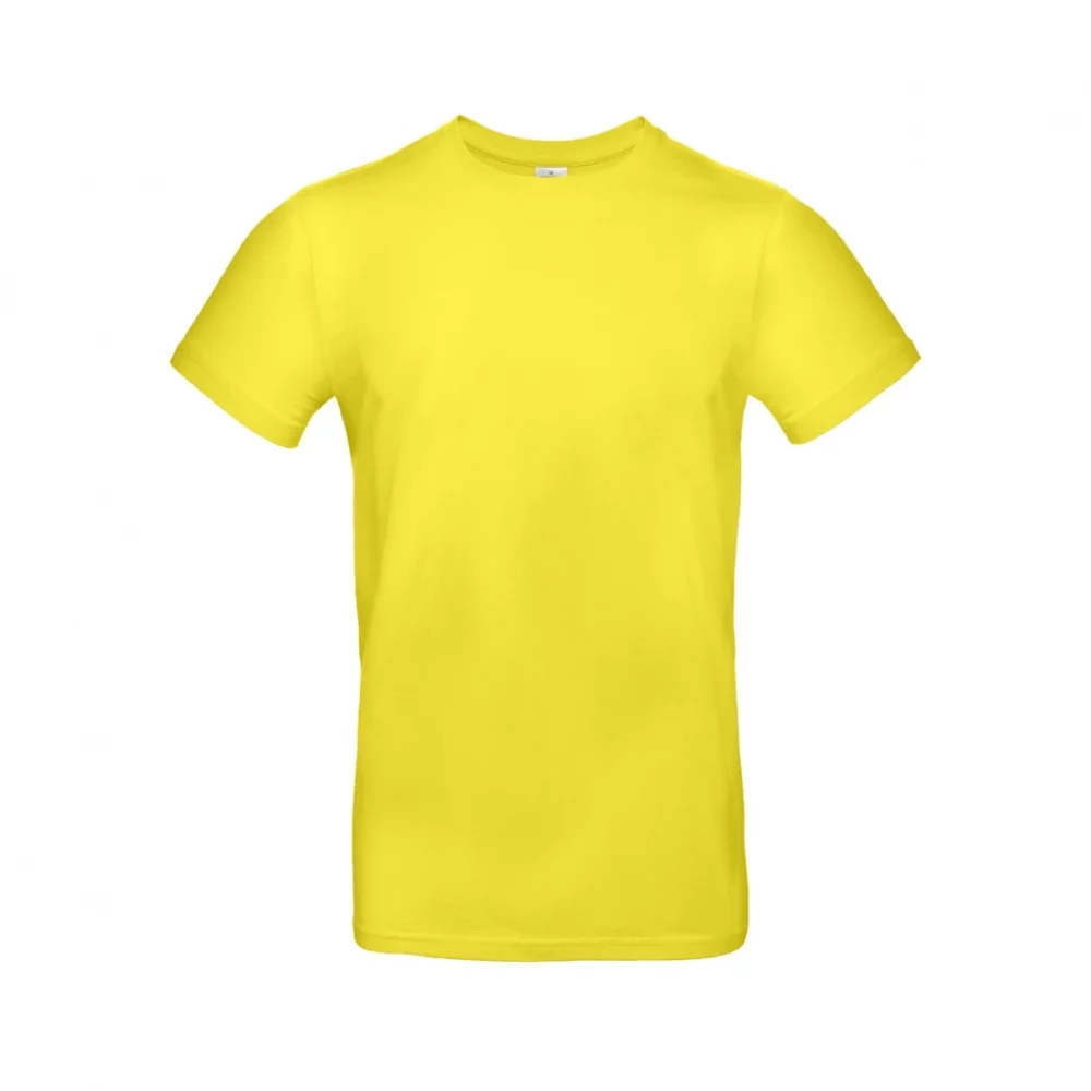 T-shirt coton épais E190 coloris Solar Yellow, à plat vue de face
