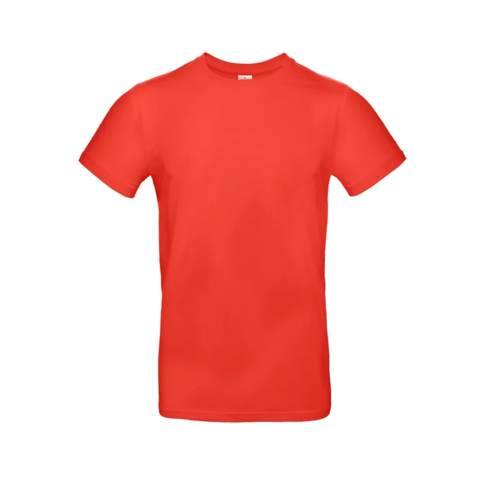 T-shirt coton épais E190 coloris Sunset Orange, à plat vue de face