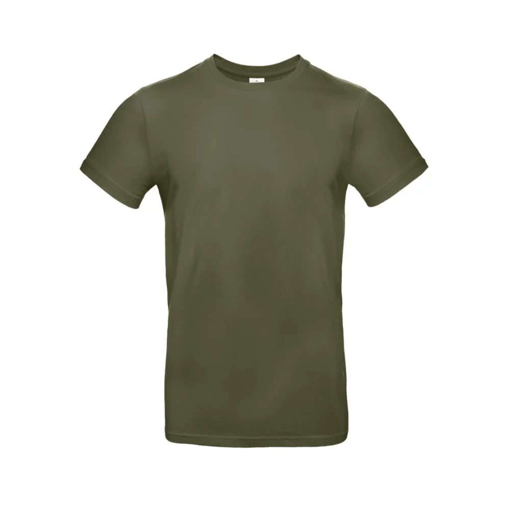 T-shirt coton épais E190 coloris Urban Khaki, à plat vue de face
