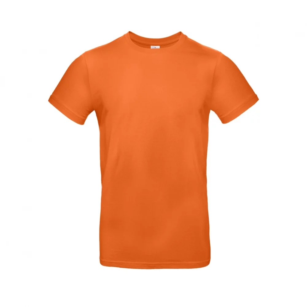 T-shirt coton épais E190 coloris Urban Orange, à plat vue de face