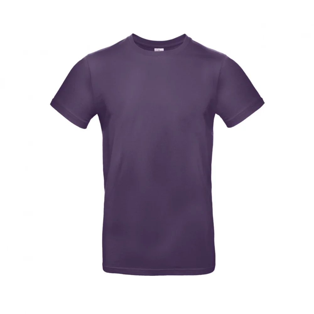 T-shirt coton épais E190 coloris Urban Purple, à plat vue de face