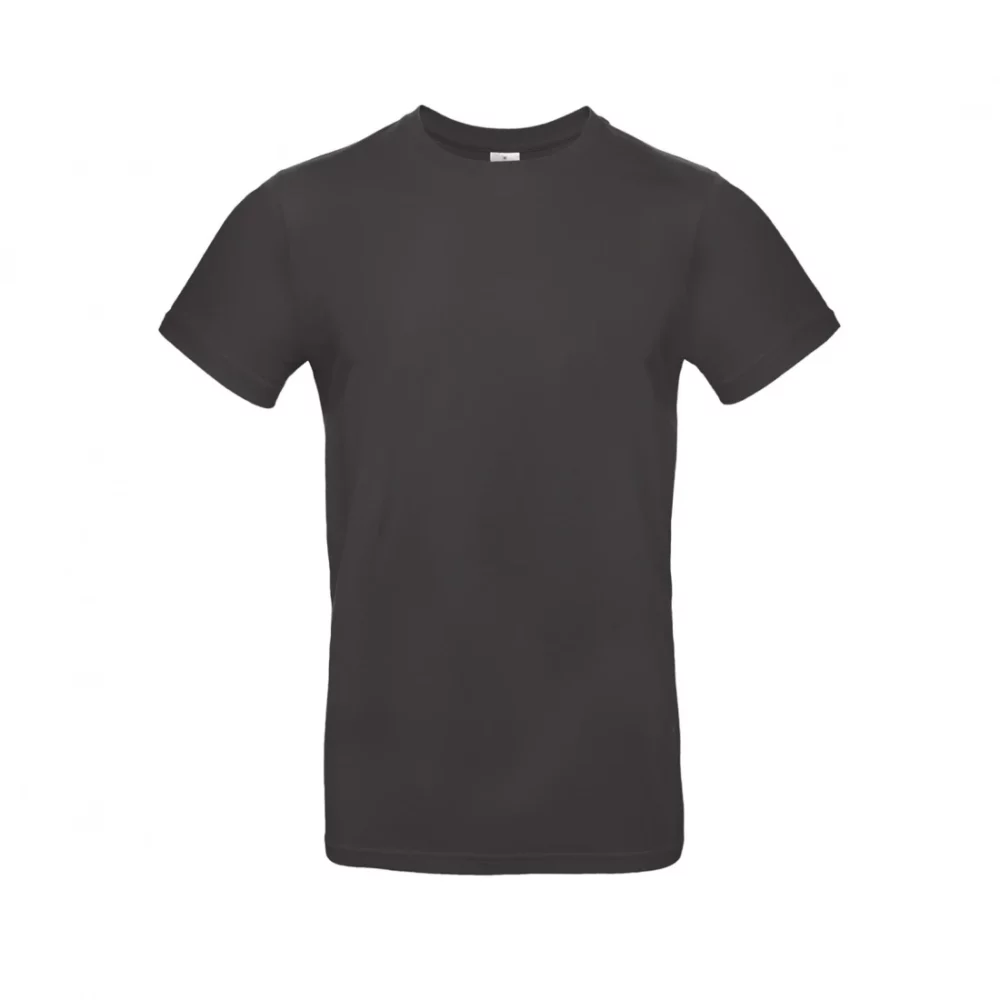 T-shirt coton épais E190 coloris Used Black, à plat vue de face