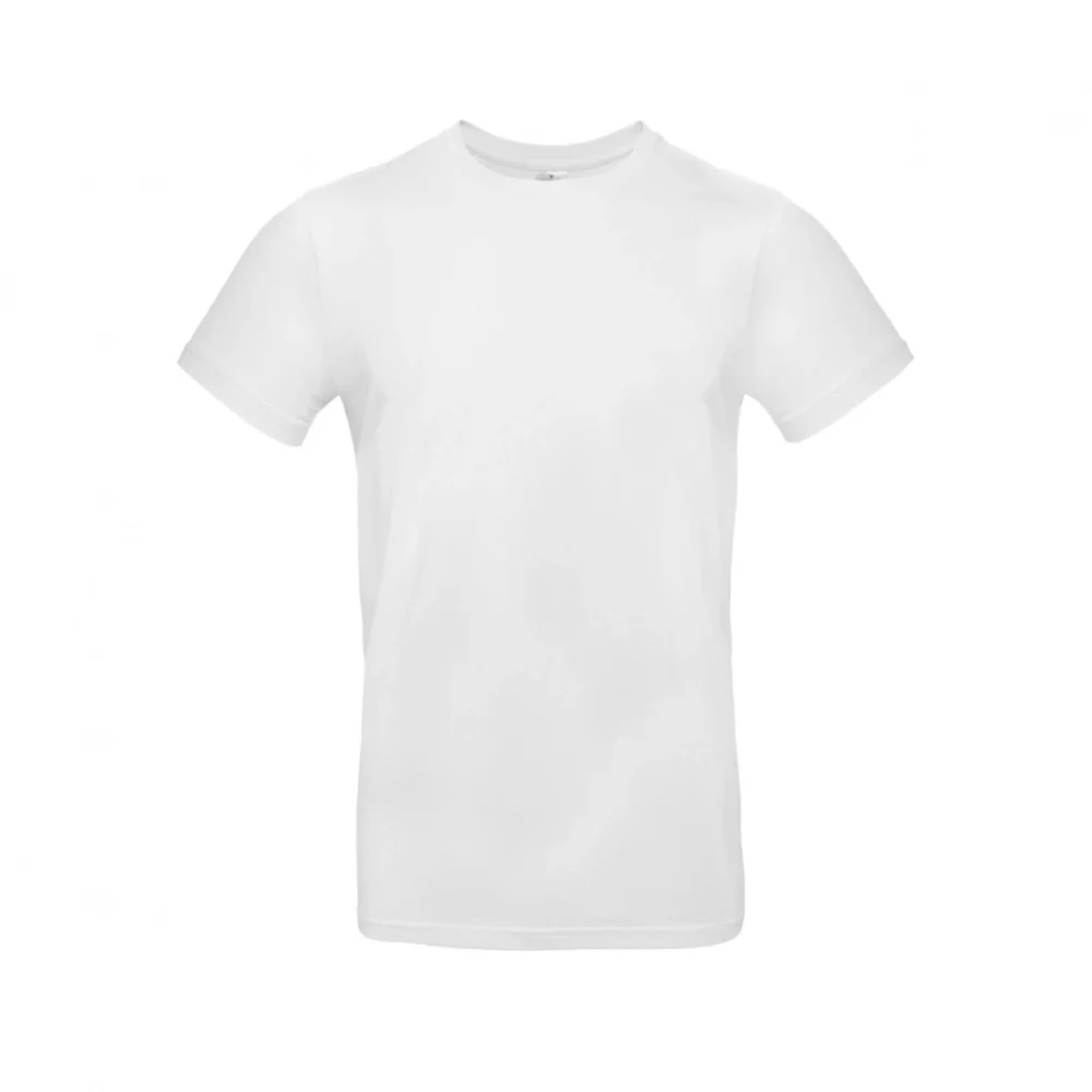 T-shirt coton épais E190 coloris White, à plat vue de face