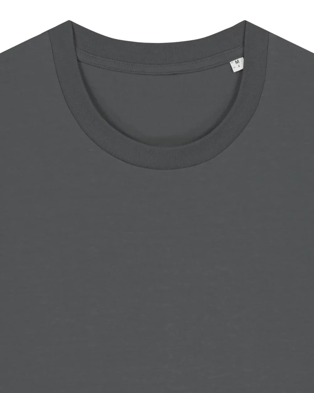 T-shirt bio unisexe Creator 2.0 coloris Anthracite, détail à plat