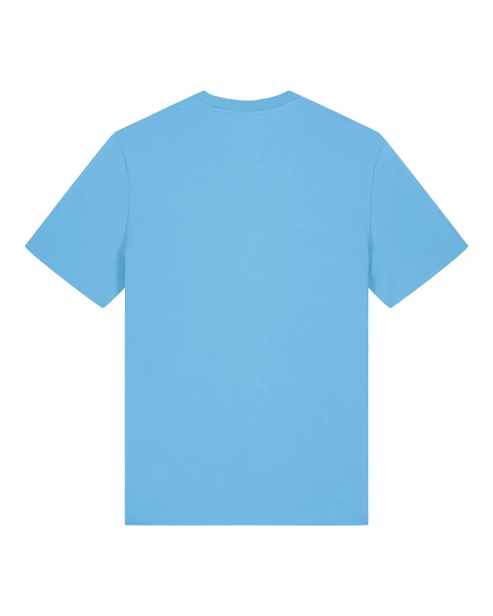 T-shirt bio unisexe Creator 2.0 coloris Aqua Blue, à plat, vue de dos