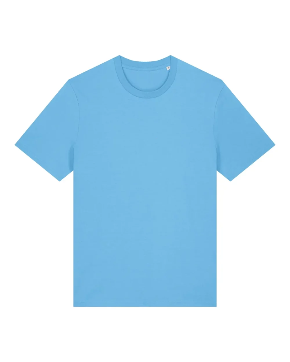 T-shirt bio unisexe Creator 2.0 coloris Aqua Blue, à plat, vue de face